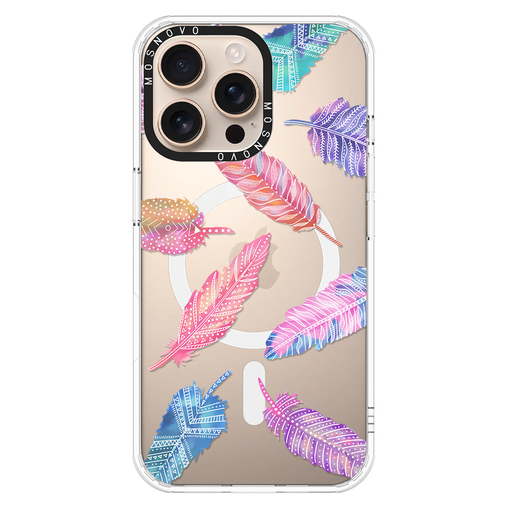 Tribal Feathers Phone Case - iPhone 16 Pro Max Case - MOSNOVO