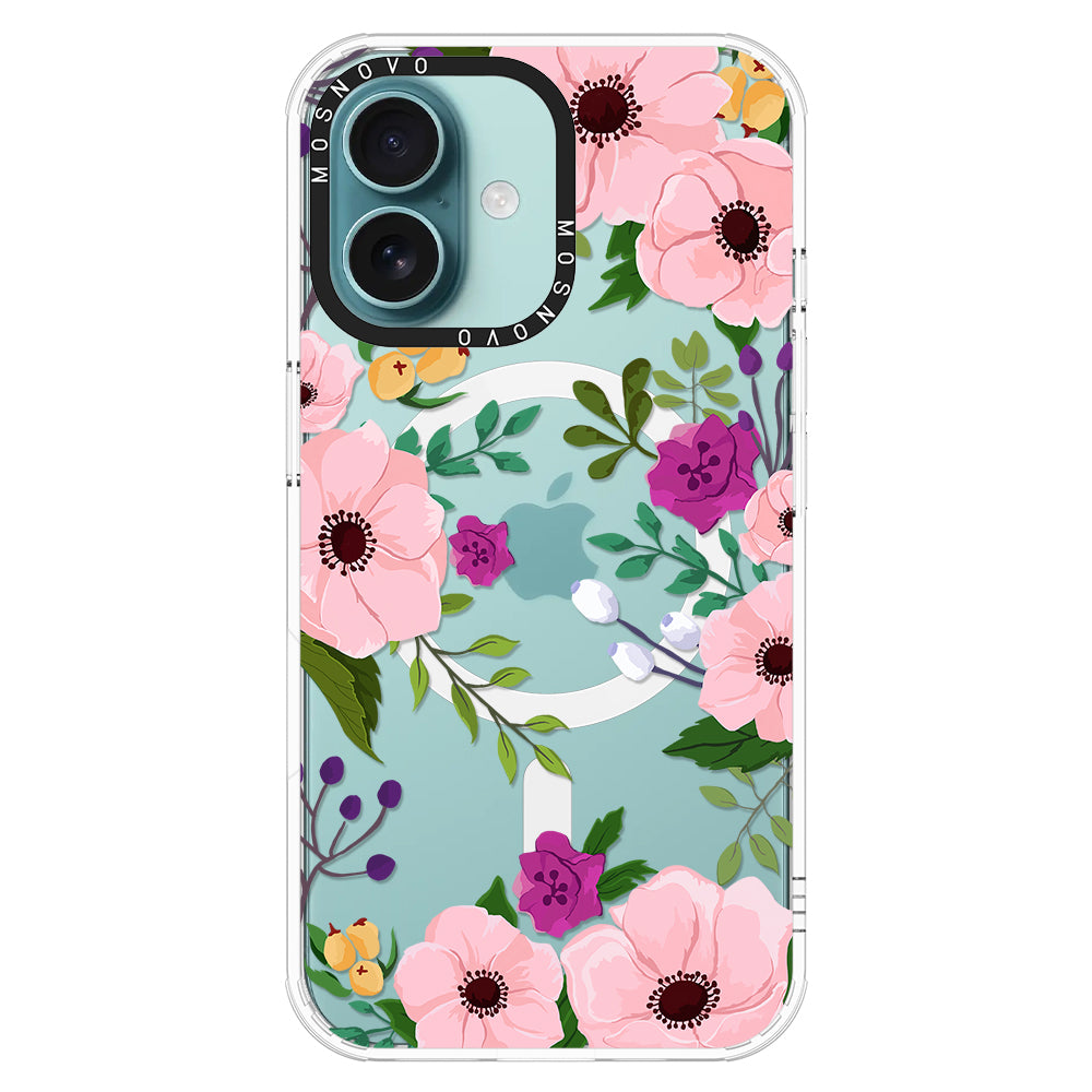 Watercolor Floral Phone Case - iPhone 16 Plus Case - MOSNOVO