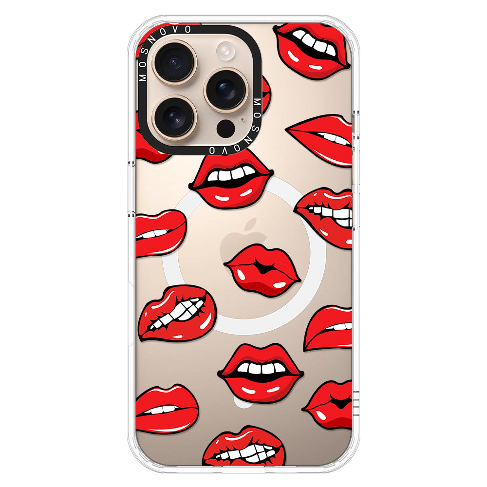 Hot Lips Phone Case - iPhone 16 Pro Max Case - MOSNOVO