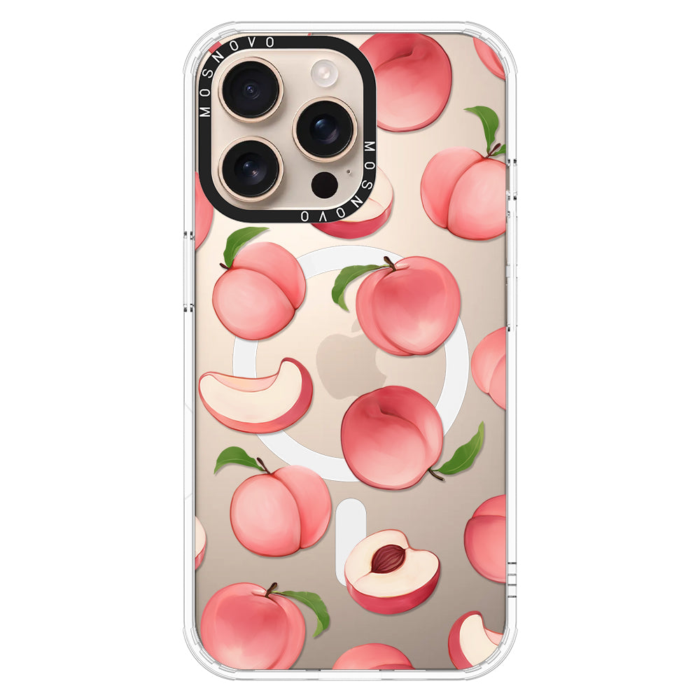 Cute Peach Phone Case - iPhone 16 Pro Max Case - MOSNOVO