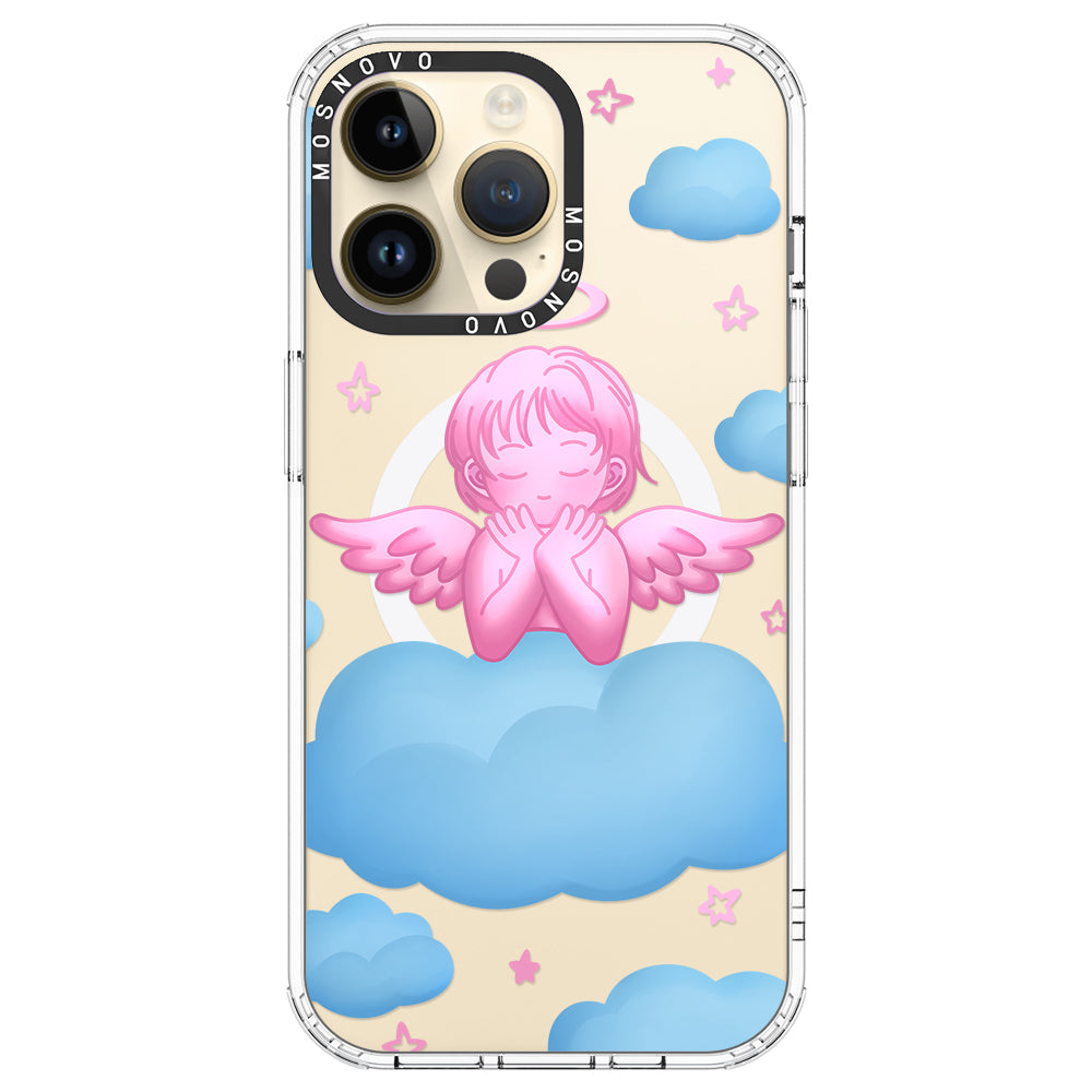 Pink Serenity Angel Phone Case - iPhone 14 Pro Max Case