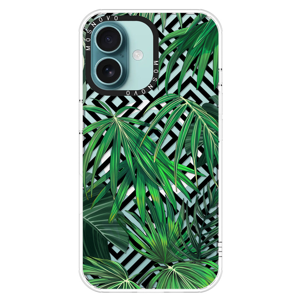 Areca Palm Pattern Phone Case - iPhone 16 Plus Case - MOSNOVO