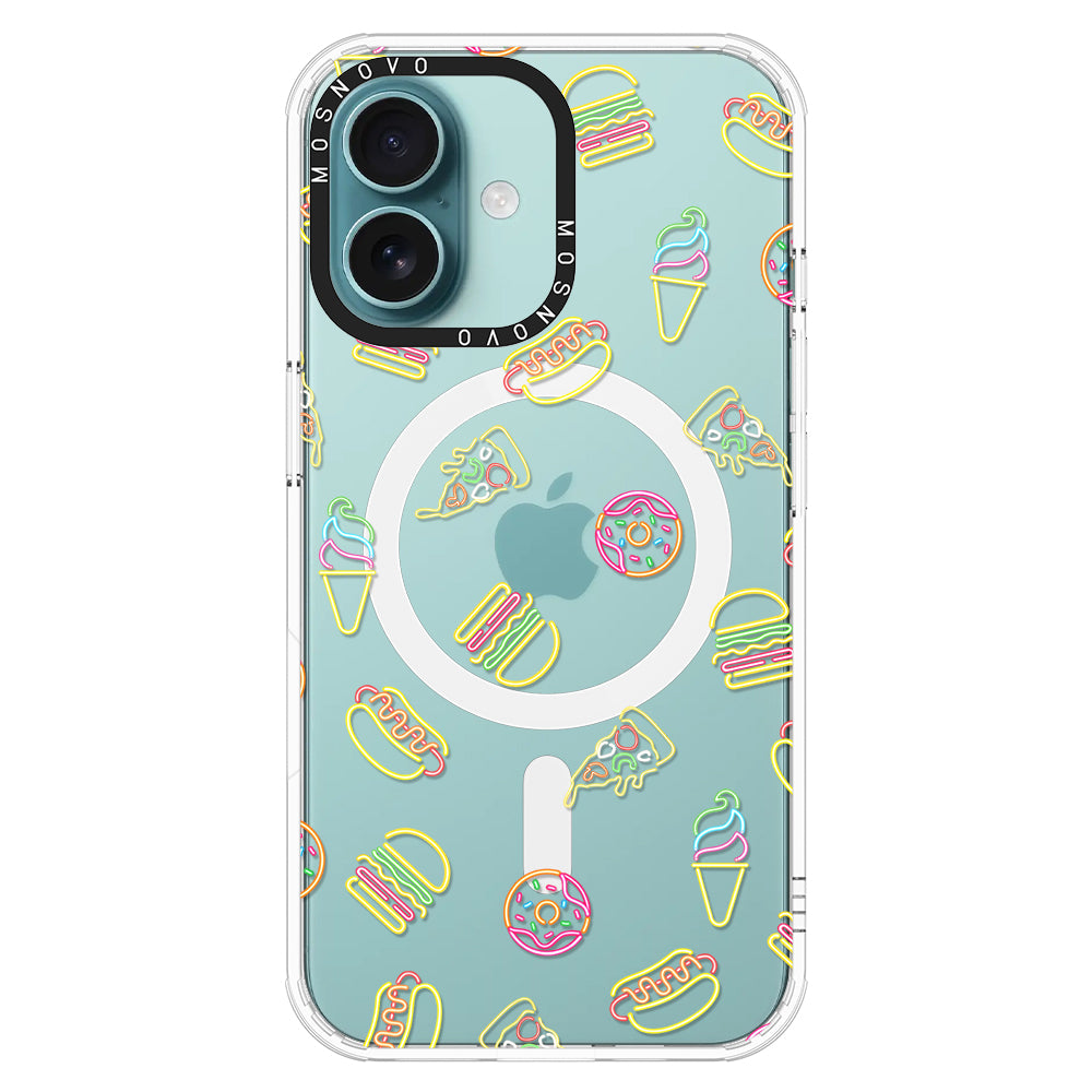 Neon Burgers Phone Case - iPhone 16 Case - MOSNOVO