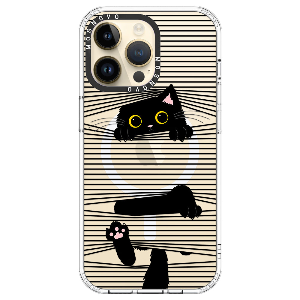 Hidden Black Cat Phone Case - iPhone 14 Pro Max Case