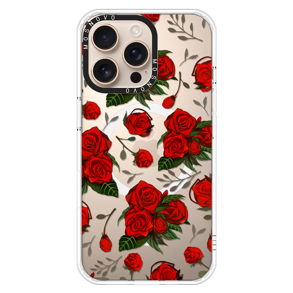 Simply Red Roses Phone Case - iPhone 16 Pro Max Case - MOSNOVO