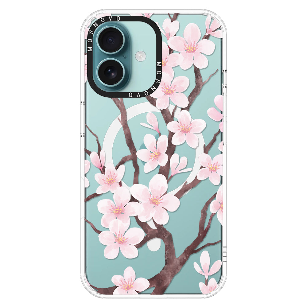 Cherry Blossom Flower Phone Case - iPhone 16 Plus Case - MOSNOVO