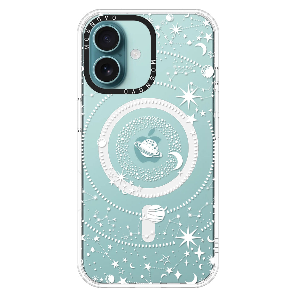 White Galaxy Phone Case - iPhone 16 Plus Case - MOSNOVO