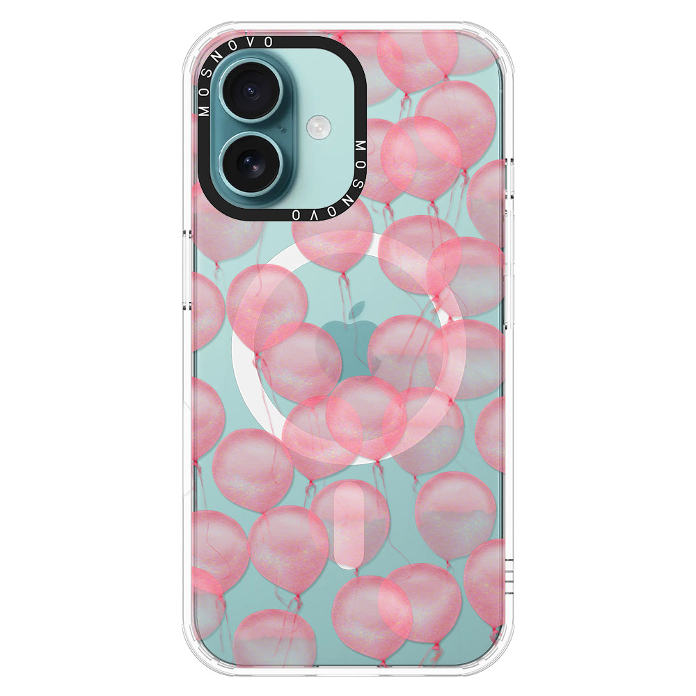 Pink Ballons Phone Case - iPhone 16 Case - MOSNOVO