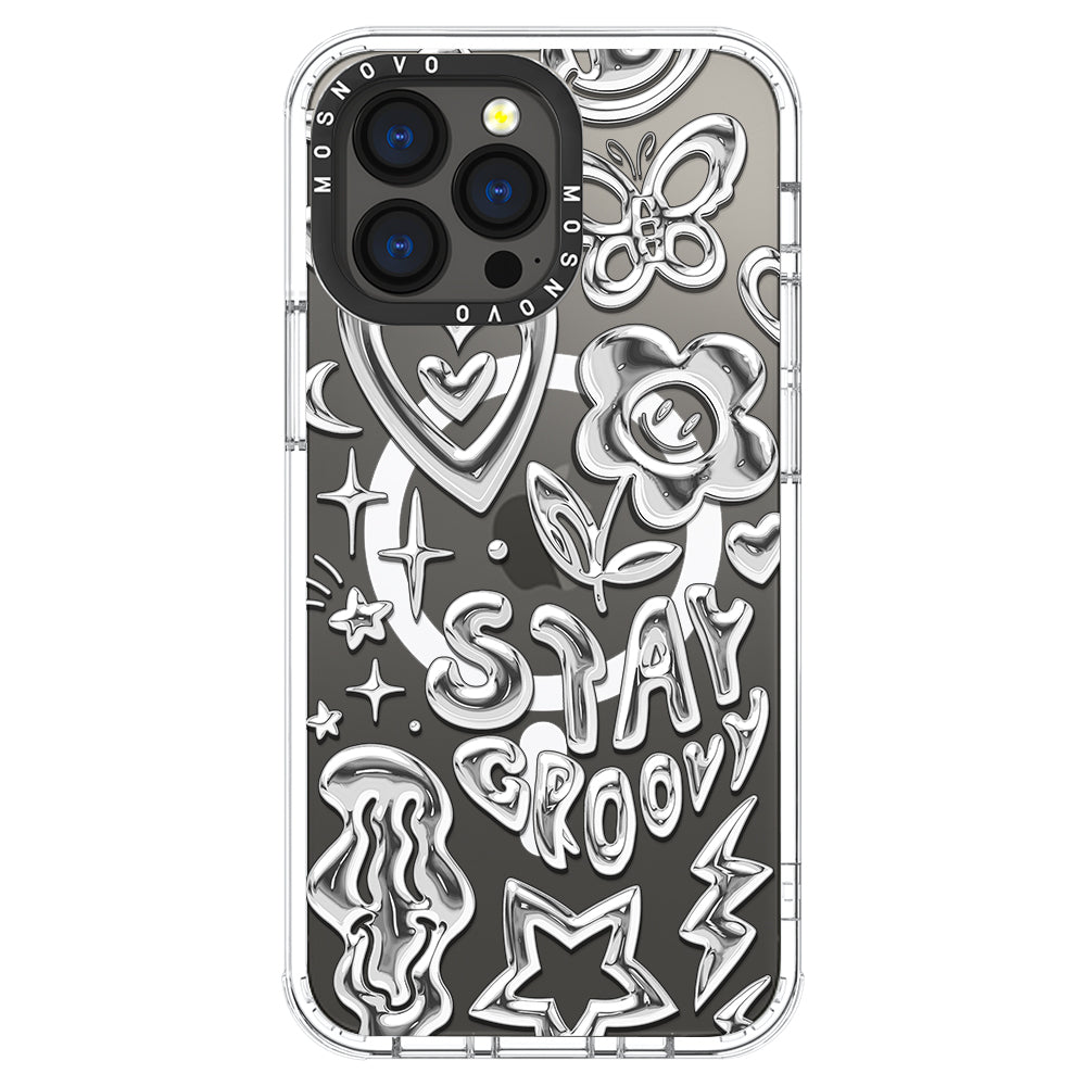 Silver Chrome Art (Flat Print) Phone Case - iPhone 13 Pro Case