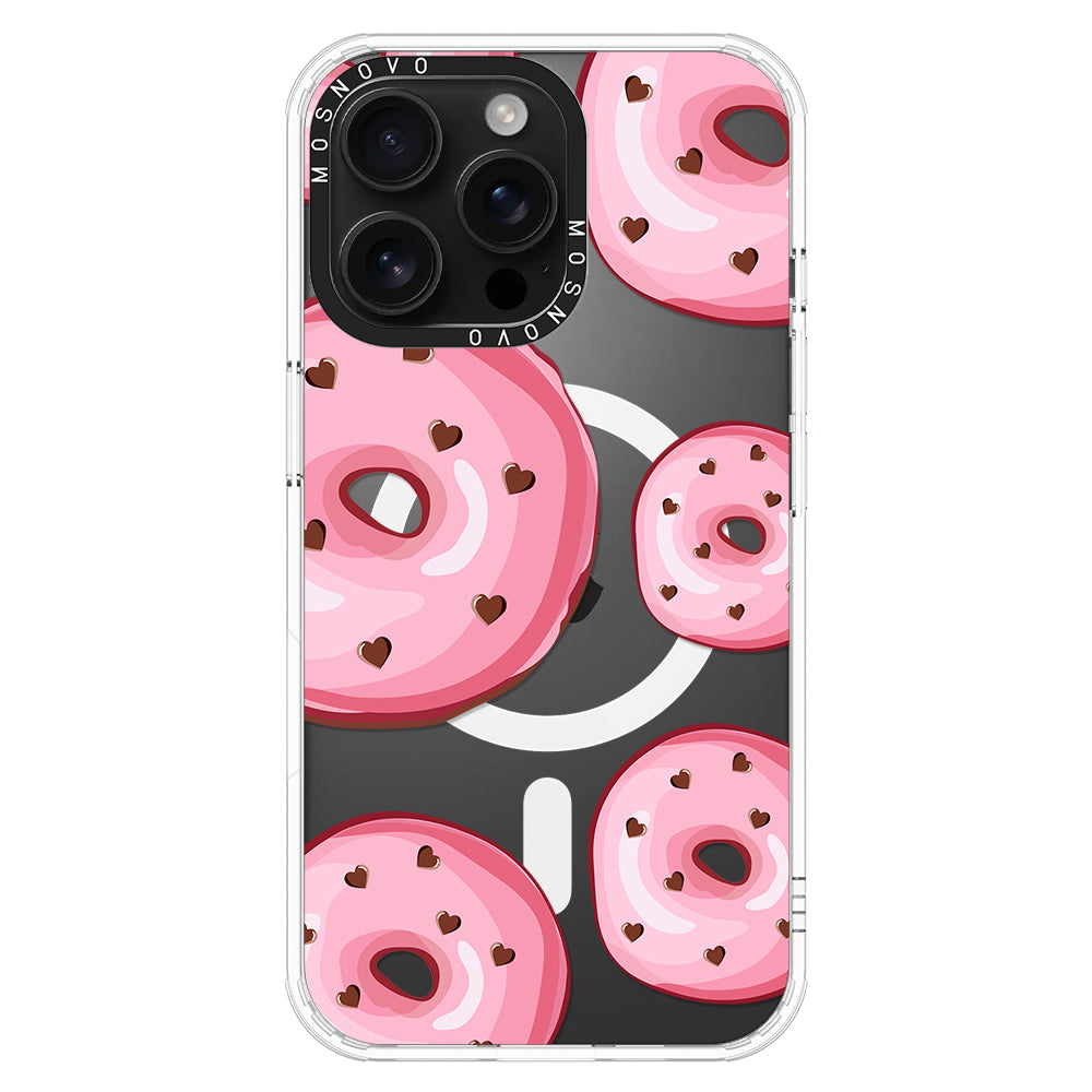 Pink Donuts Phone Case - iPhone 16 Pro Max Case - MOSNOVO