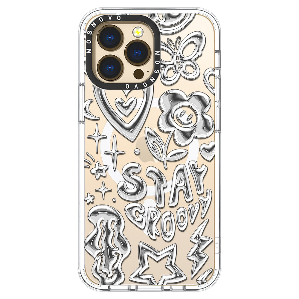 Silver Chrome Art (Flat Print) Phone Case - iPhone 14 Pro Case