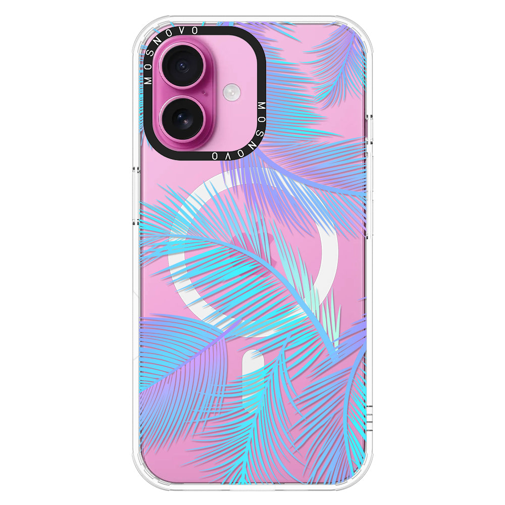 Gradient Tropical Palm Leaf Phone Case - iPhone 16 Plus Case - MOSNOVO