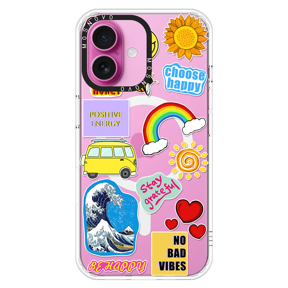 Happy Vibes Phone Case - iPhone 16 Case - MOSNOVO