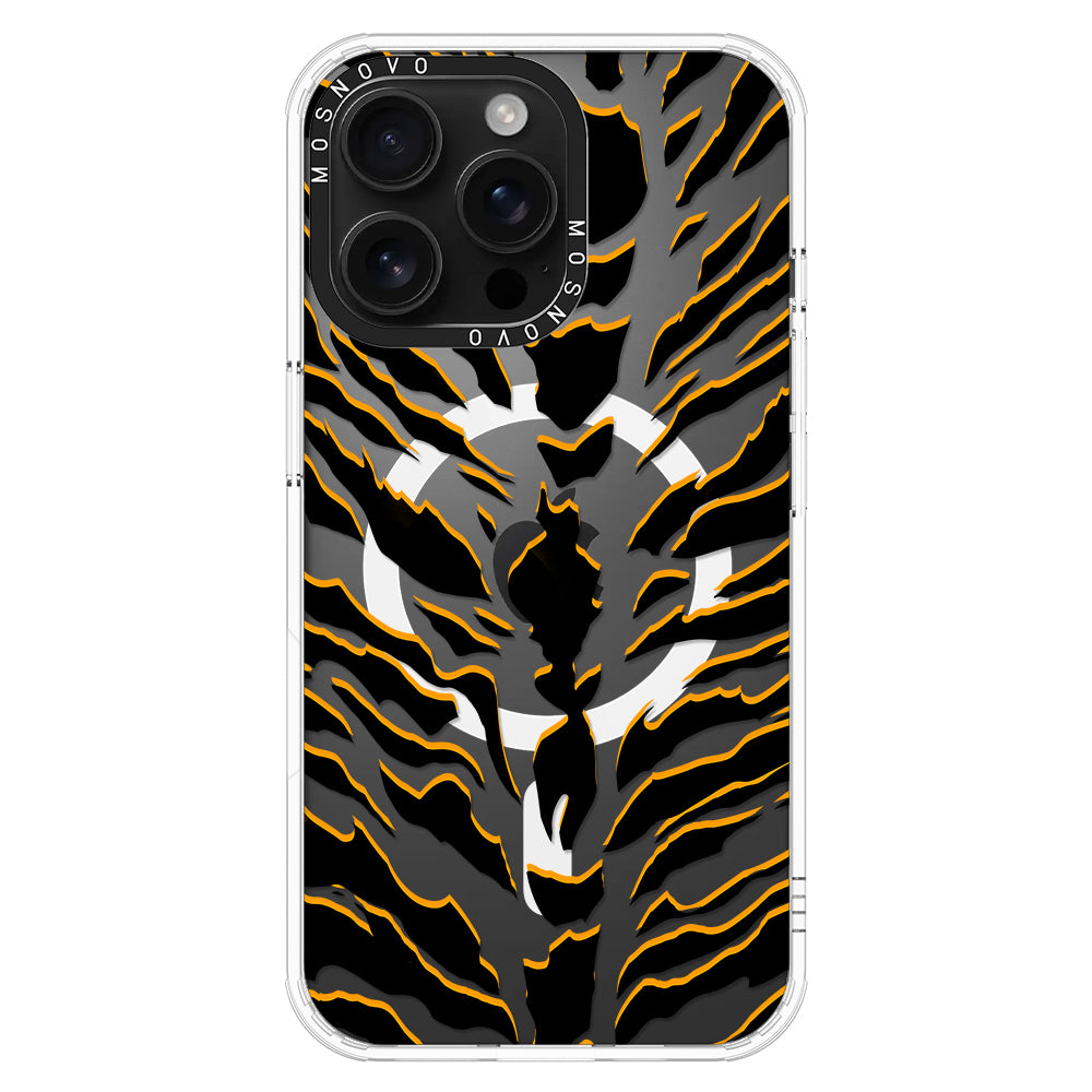 Tiger Print Phone Case - iPhone 16 Pro Max Case - MOSNOVO