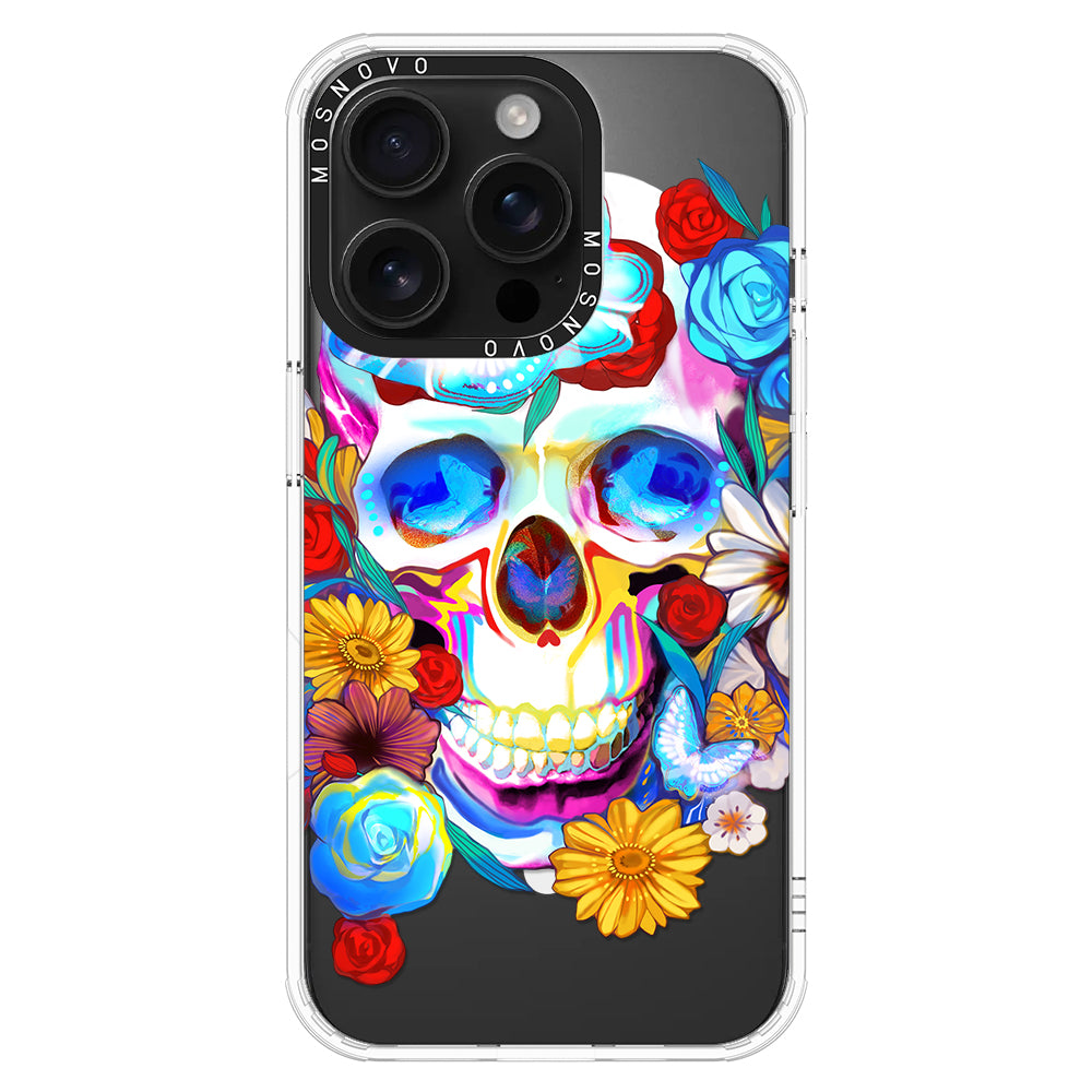 Neon Skull Phone Case - iPhone 16 Pro Case - MOSNOVO