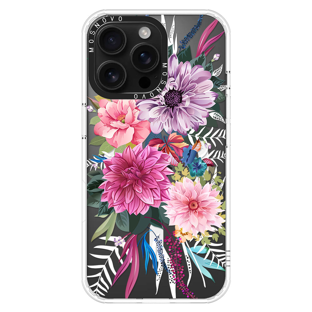 Dahlia Bloom Phone Case - iPhone 16 Pro Max Case - MOSNOVO