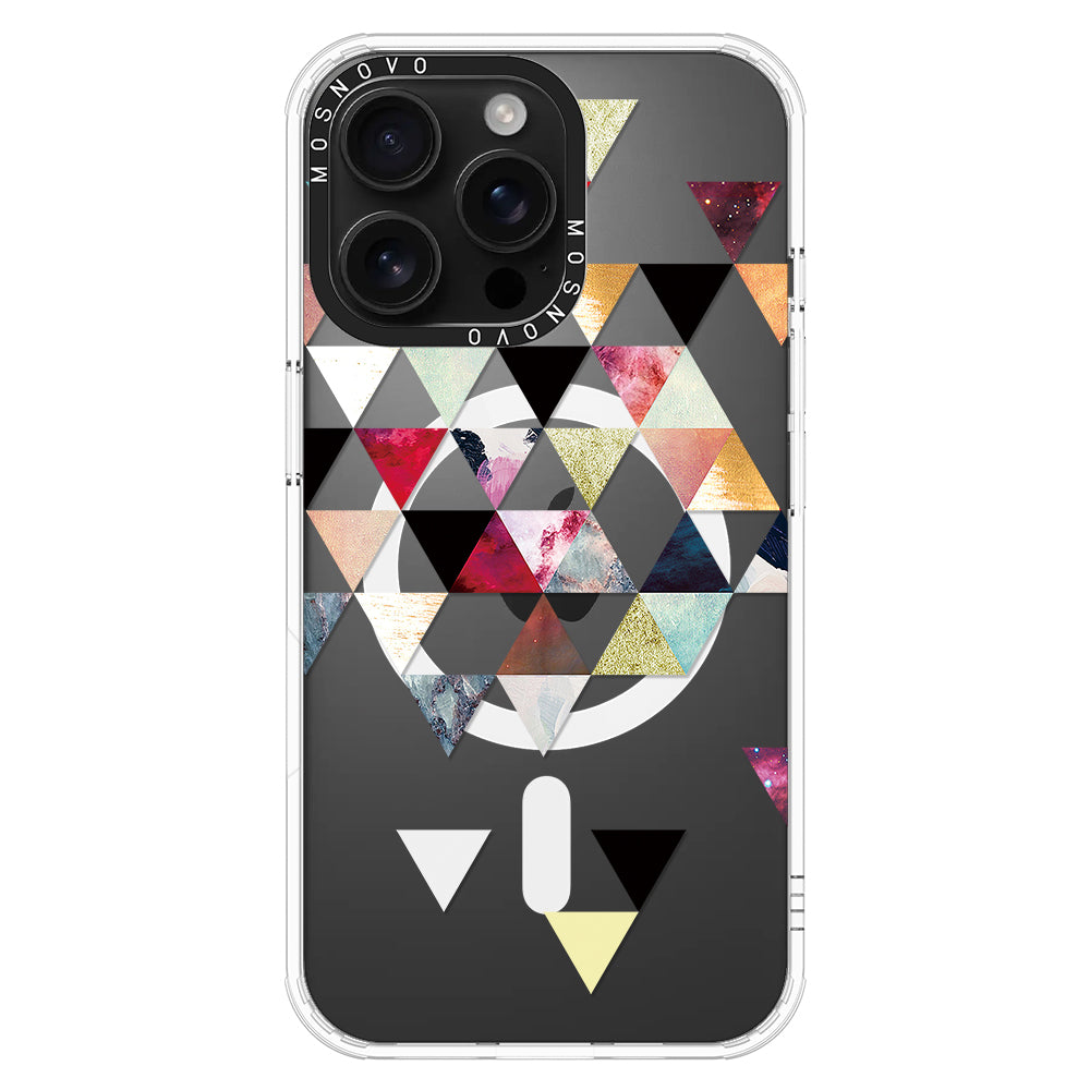 Triangles Stone Marble Phone Case - iPhone 16 Pro Max Case - MOSNOVO