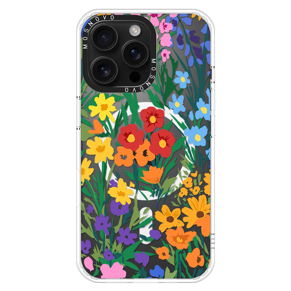 Spring Botanical Flower Floral Phone Case - iPhone 16 Pro Max Case - MOSNOVO