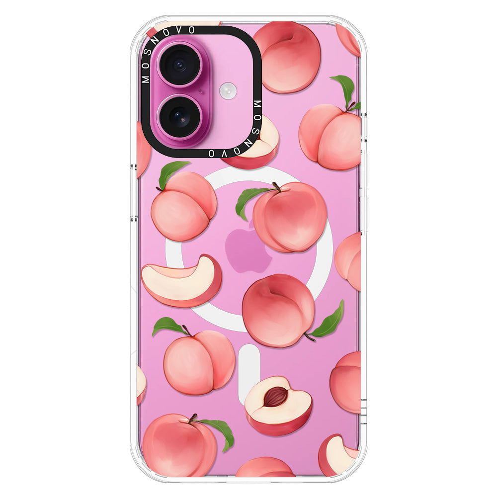 Cute Peach Phone Case - iPhone 16 Plus Case - MOSNOVO