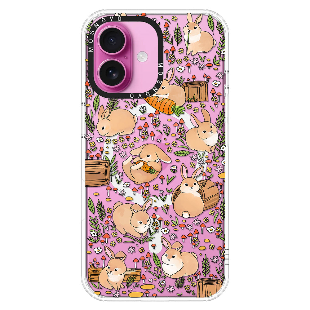 Cute Bunny Garden Phone Case - iPhone 16 Case - MOSNOVO