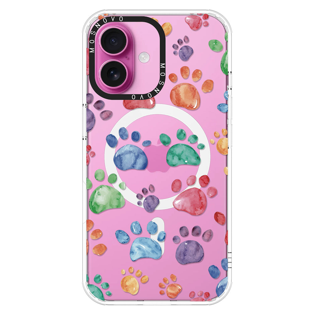 Colorful Paw Phone Case - iPhone 16 Case - MOSNOVO