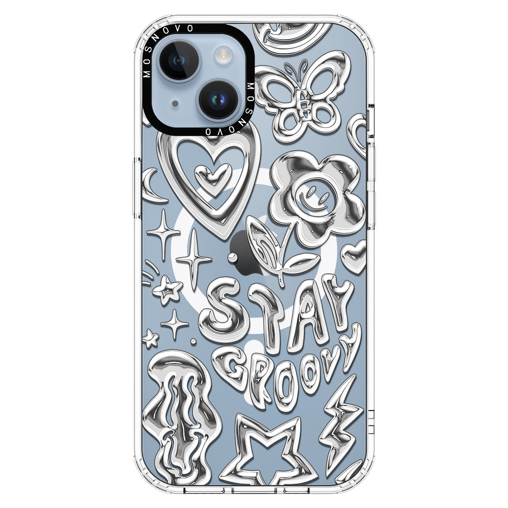 Silver Chrome Art (Flat Print) Phone Case - iPhone 14 Case