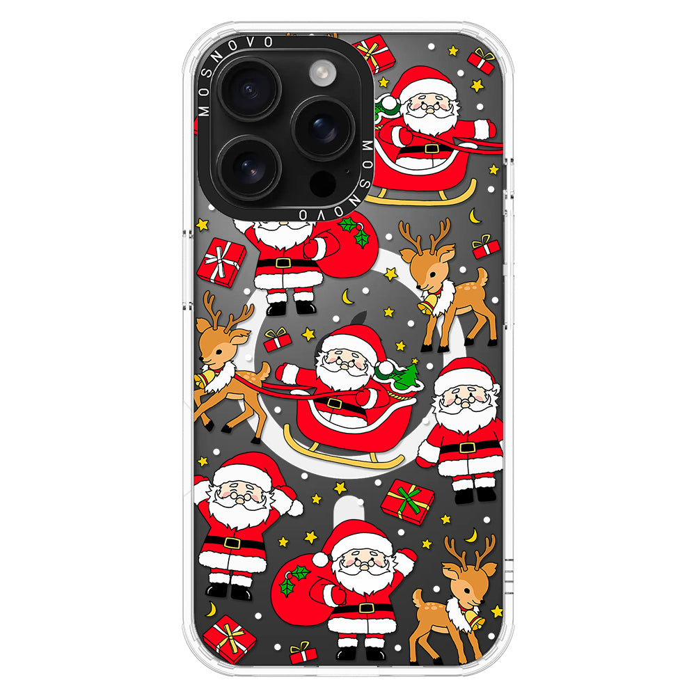 Cute Santa Claus Deer Phone Case - iPhone 16 Pro Max Case - MOSNOVO