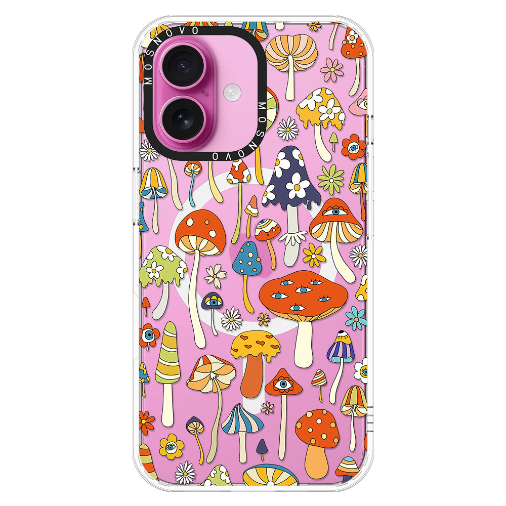 Mushroom Art Phone Case - iPhone 16 Case - MOSNOVO