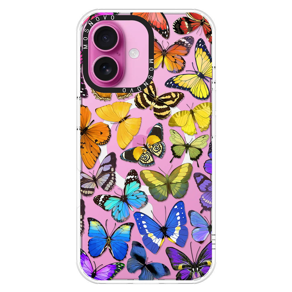 Rainbow Butterfly Phone Case - iPhone 16 Plus Case - MOSNOVO