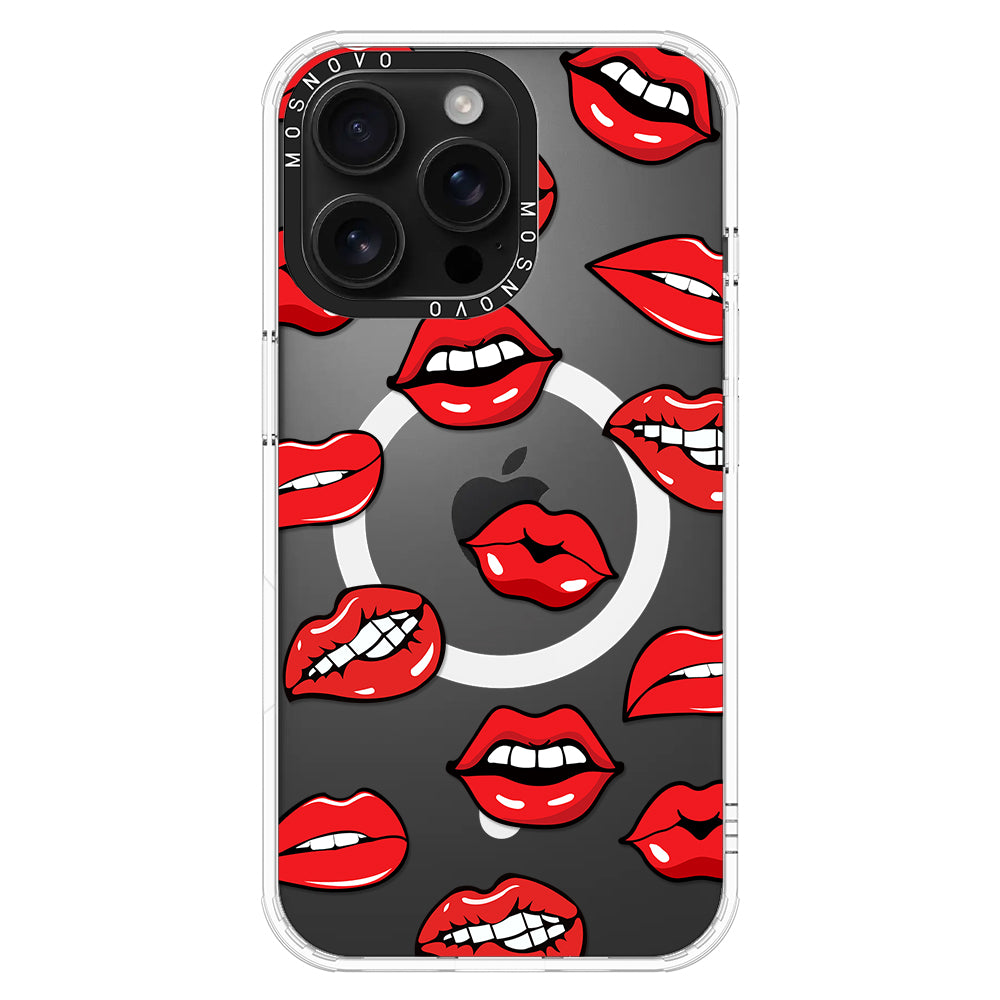 Hot Lips Phone Case - iPhone 16 Pro Max Case - MOSNOVO