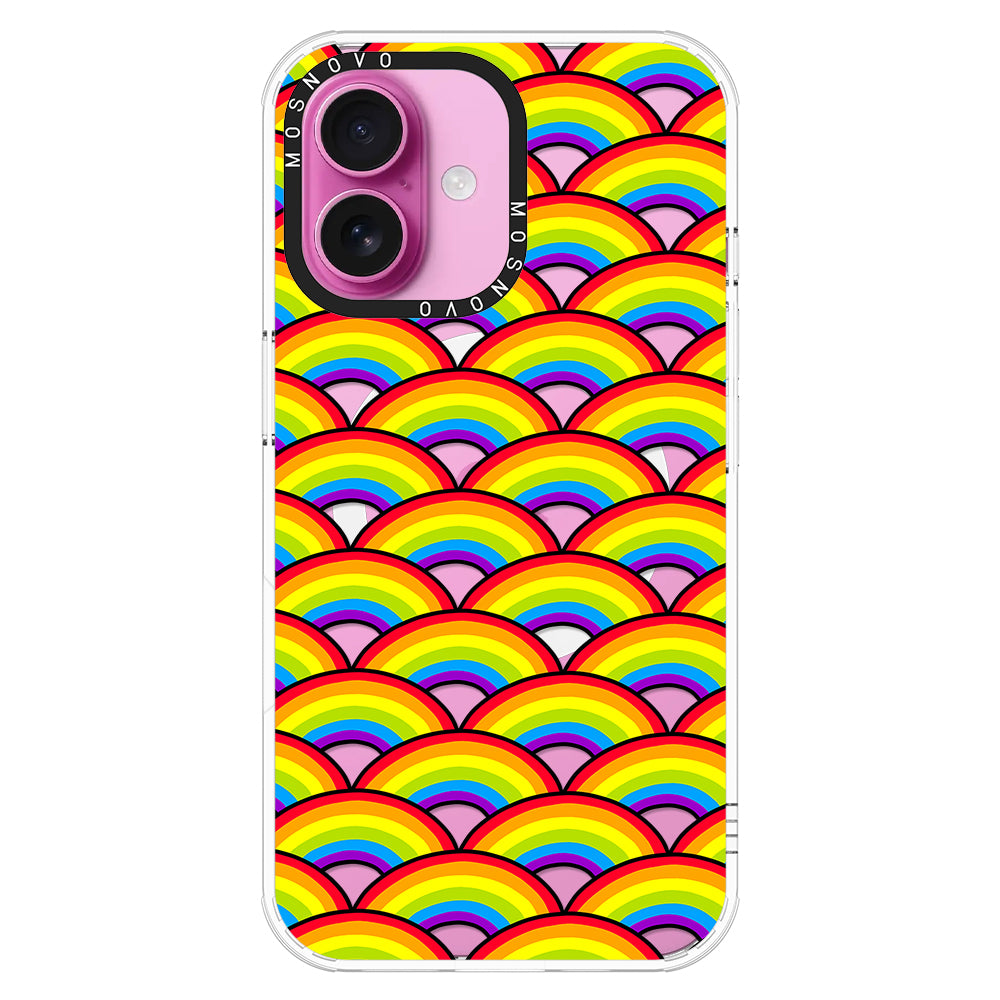 Rainbow Waves Phone Case - iPhone 16 Case - MOSNOVO