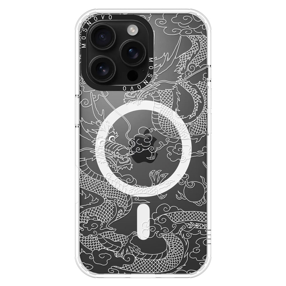 White Dragon Phone Case - iPhone 16 Pro Max Case - MOSNOVO