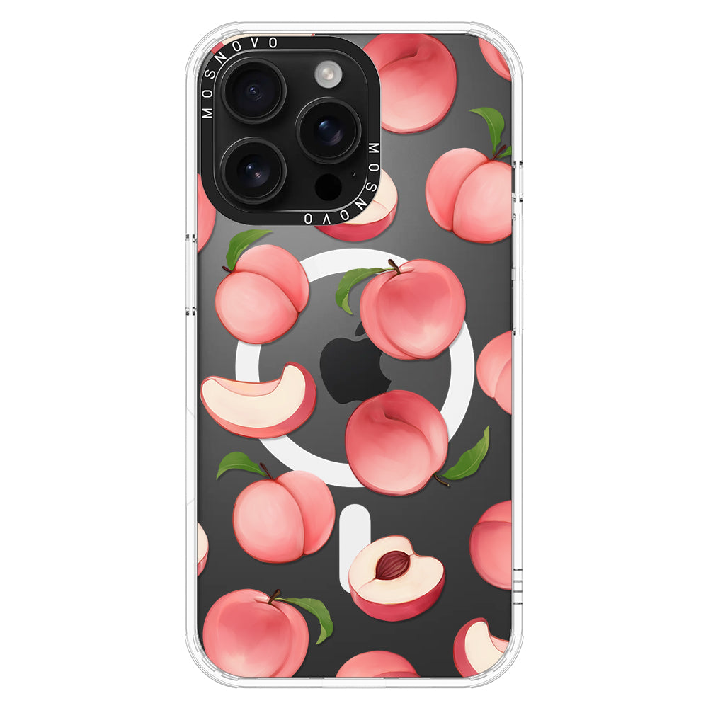 Cute Peach Phone Case - iPhone 16 Pro Max Case - MOSNOVO