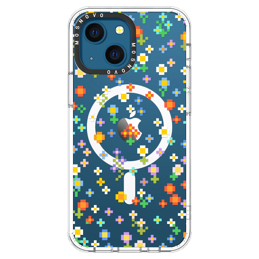 Pixel-Floral Phone Case - iPhone 13 Case