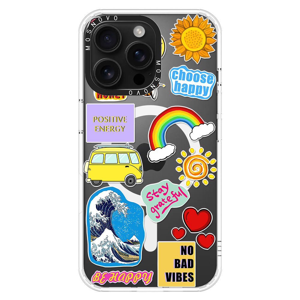 Happy Vibes Phone Case - iPhone 16 Pro Max Case - MOSNOVO