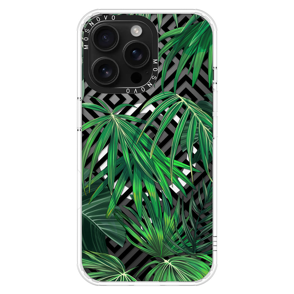 Areca Palm Pattern Phone Case - iPhone 16 Pro Max Case - MOSNOVO