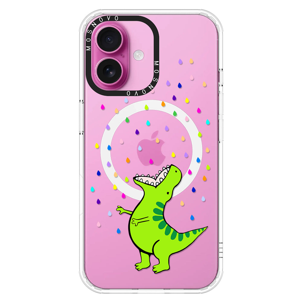 Rainbow Dinosaur Phone Case - iPhone 16 Plus Case - MOSNOVO