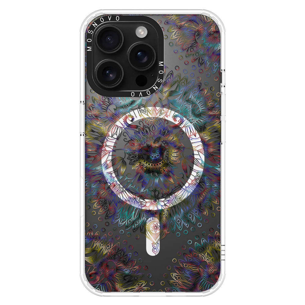 Rainbow Mandala Phone Case - iPhone 16 Pro Max Case - MOSNOVO