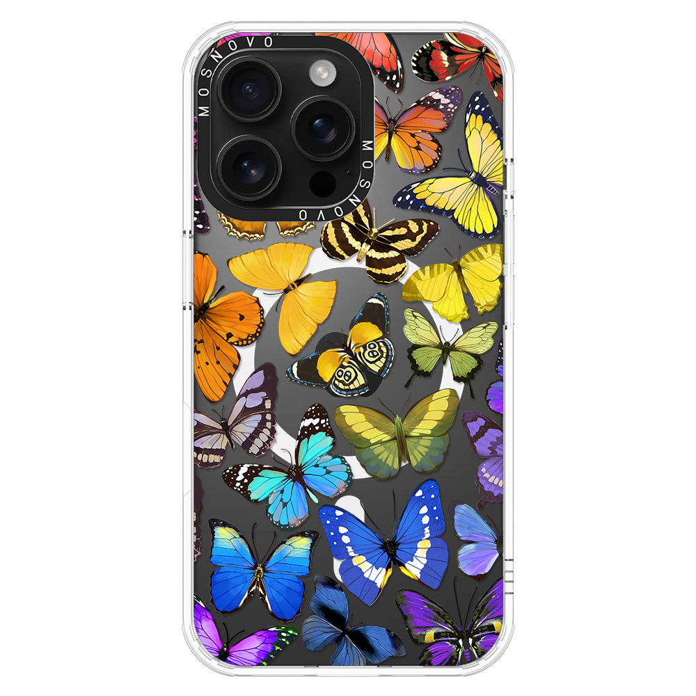 Rainbow Butterfly Phone Case - iPhone 16 Pro Max Case - MOSNOVO