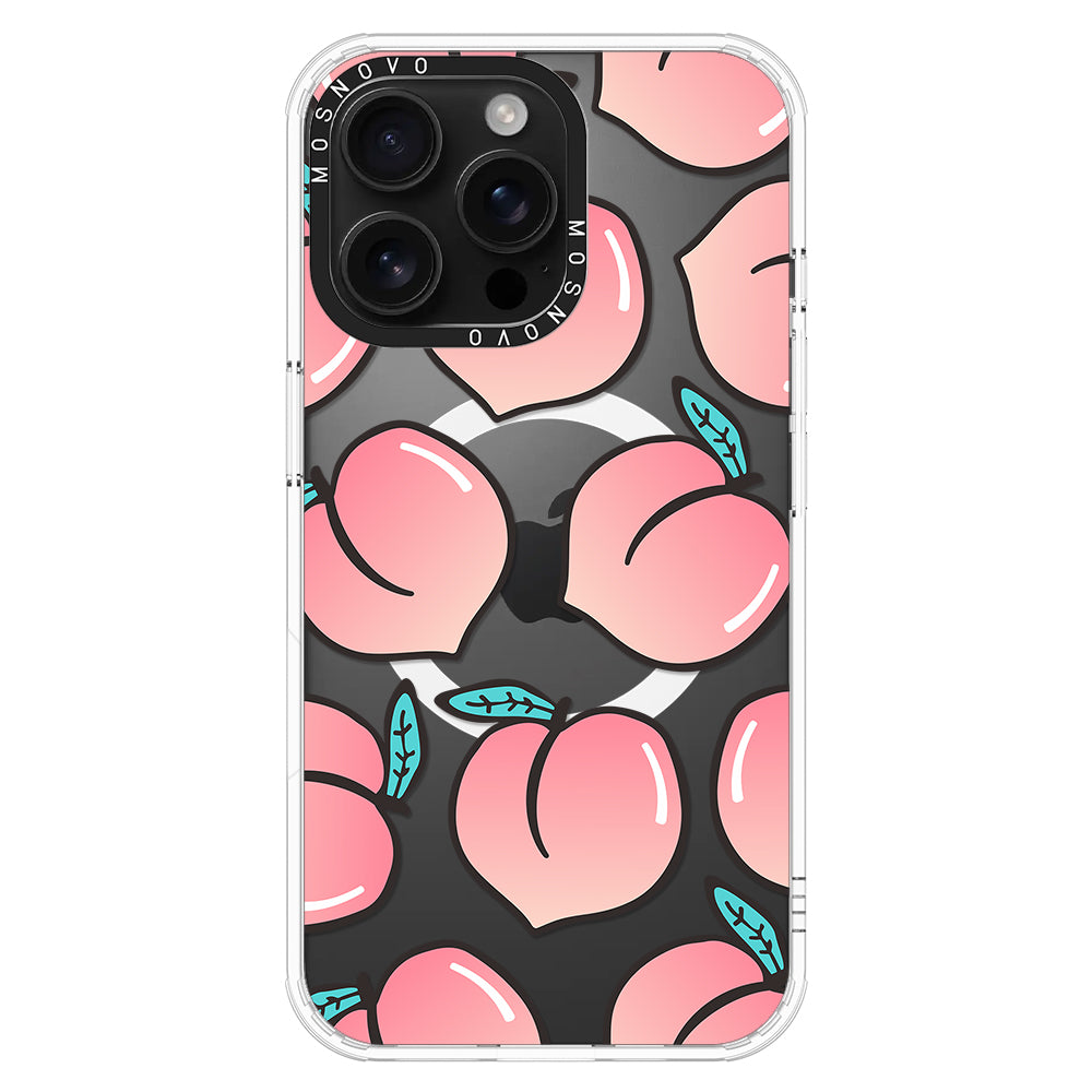 Cute Peach Phone Case - iPhone 16 Pro Max Case - MOSNOVO