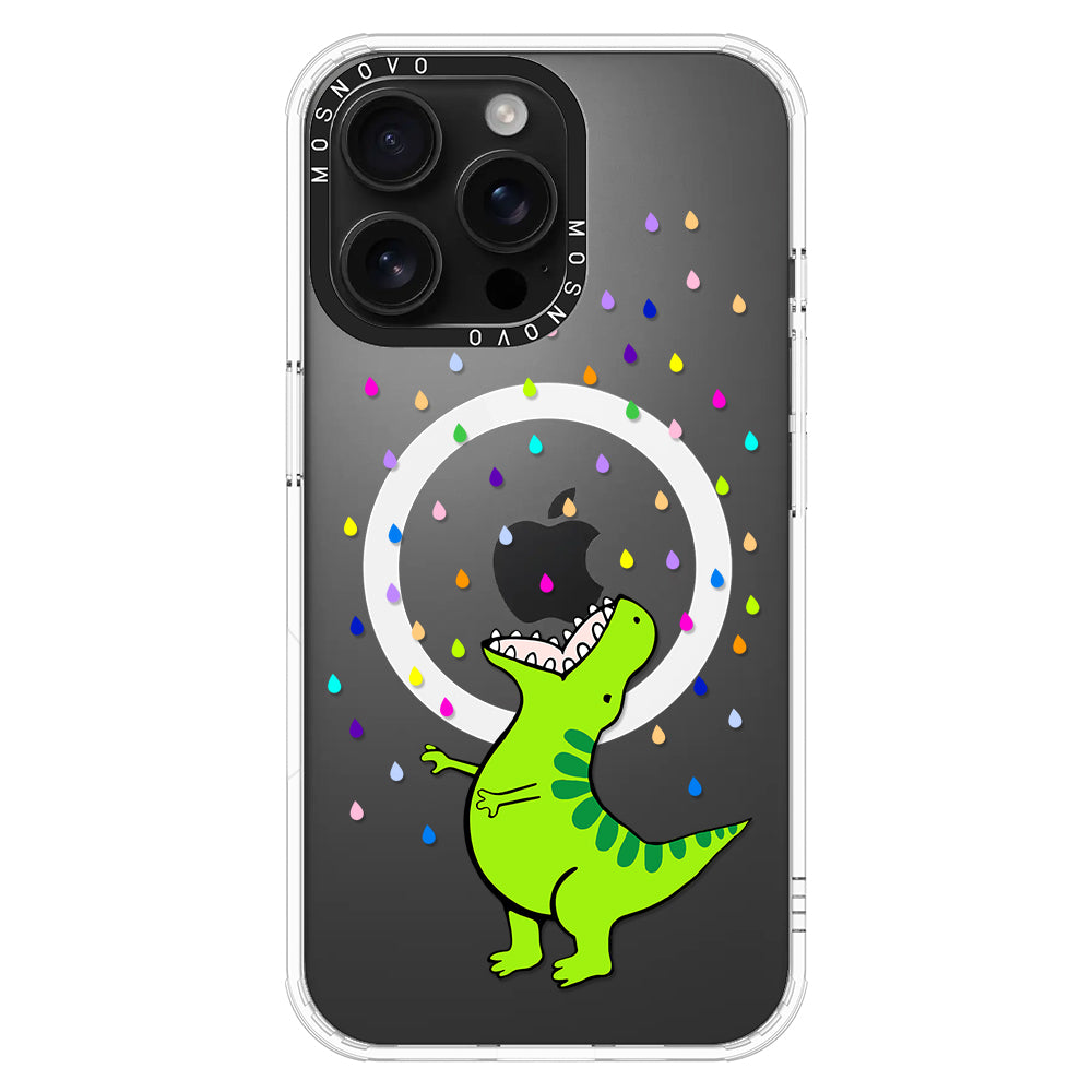 Rainbow Dinosaur Phone Case - iPhone 16 Pro Max Case - MOSNOVO