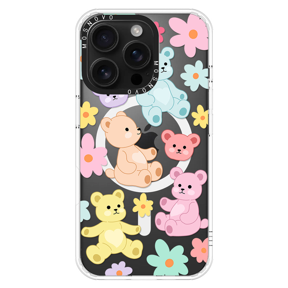 Cute Teddy Bear Phone Case - iPhone 16 Pro Case - MOSNOVO