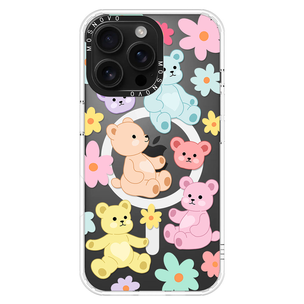 Cute Teddy Bear Phone Case - iPhone 16 Pro Max Case - MOSNOVO