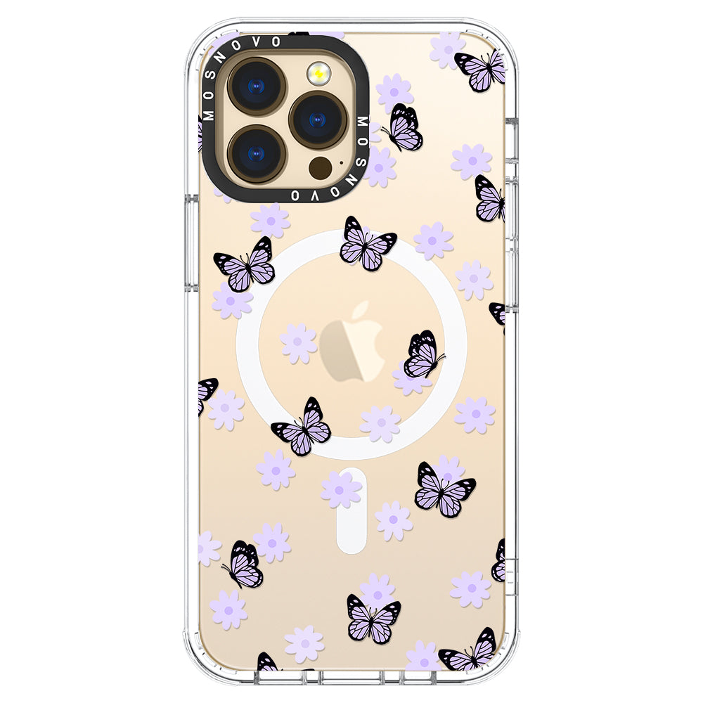 Lilac Butterfly Phone Case - iPhone 13 Pro Max Case