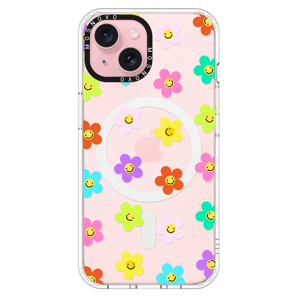 Smile Floral Phone Case - iPhone 15 Plus Case