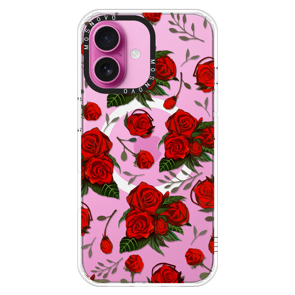 Simply Red Roses Phone Case - iPhone 16 Plus Case - MOSNOVO