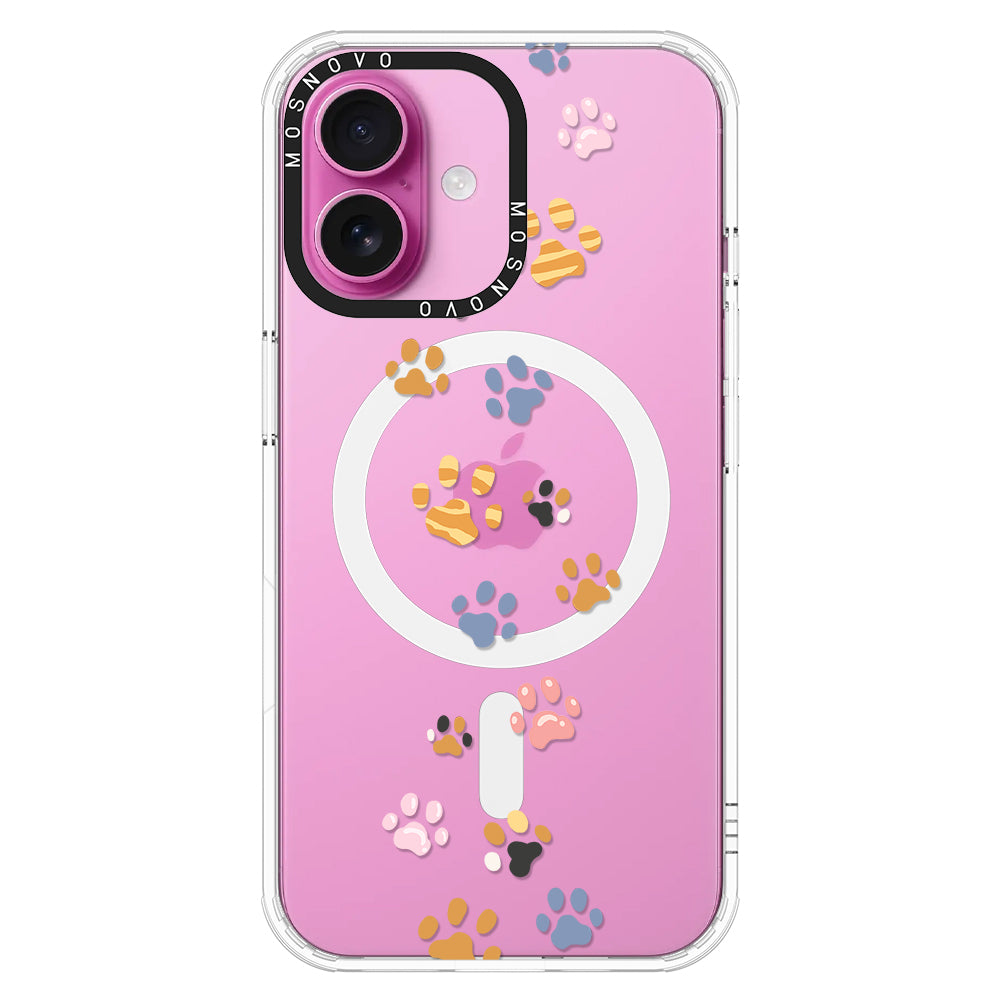 Colorful Paw Phone Case - iPhone 16 Plus Case - MOSNOVO