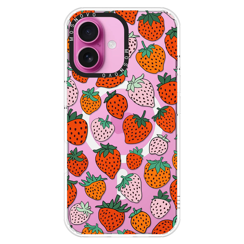 Cute Strawberry Phone Case - iPhone 16 Plus Case - MOSNOVO