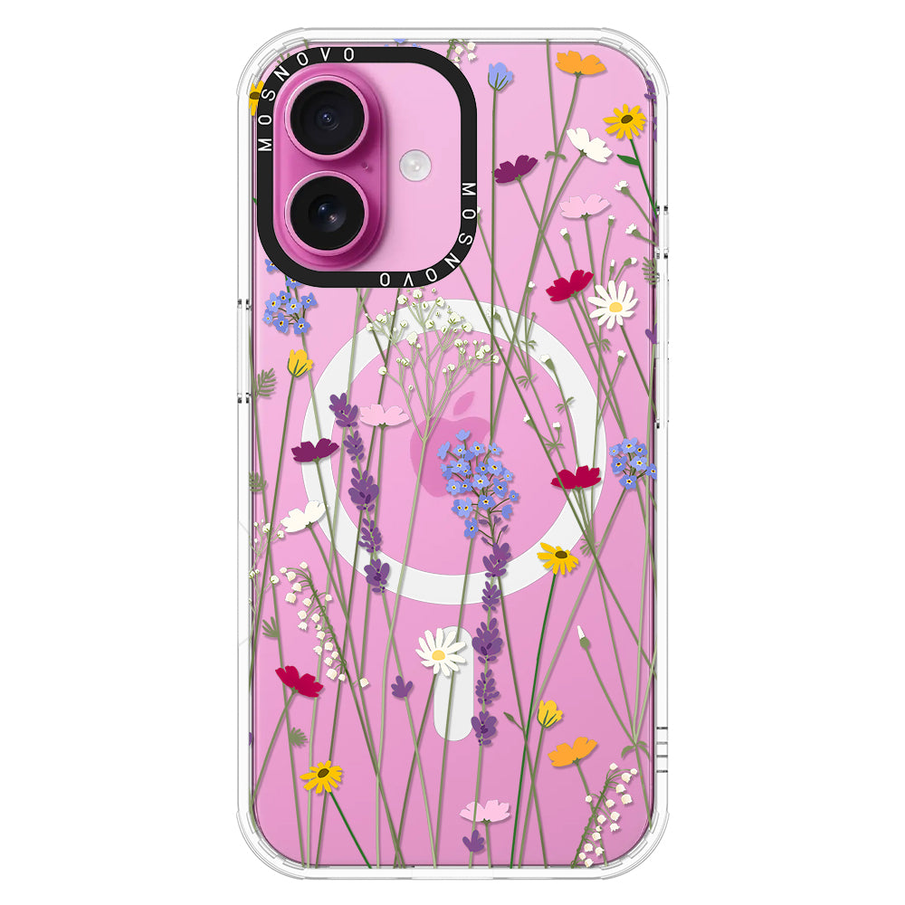 Floral Garden Lavender Daisy Flower Phone Case - iPhone 16 Case - MOSNOVO