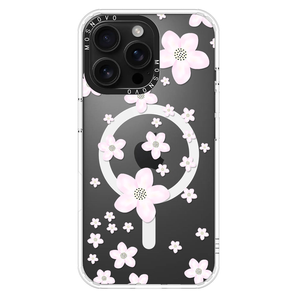 Pink Cherry Blossom Phone Case - iPhone 16 Pro Max Case - MOSNOVO